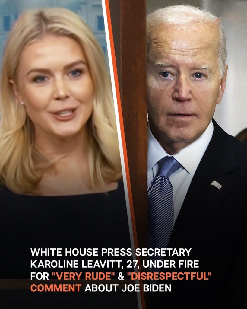 Public calls Karoline Leavitt’s comments on Joe Biden’s first public address since leaving the White House “INAPPROPRIATE.” 😬