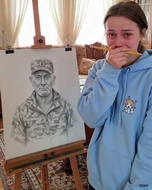 This girl painted a portrait of her late father, but no one cared! Full story 👇👇👇