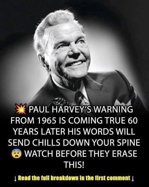 Paul Harvey Warned Us in 1965, His Words Are Hauntingly True Today!